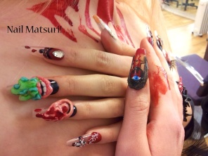 Halloween nails Left hand
